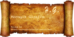 Hornyik Gizella névjegykártya