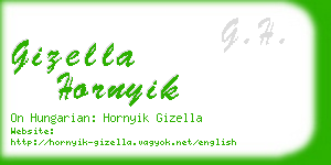 gizella hornyik business card